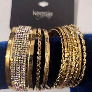 KENSIE GOLD STACK BANGLES